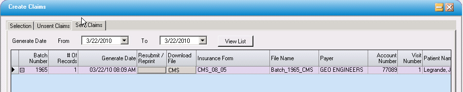 Sent Claims